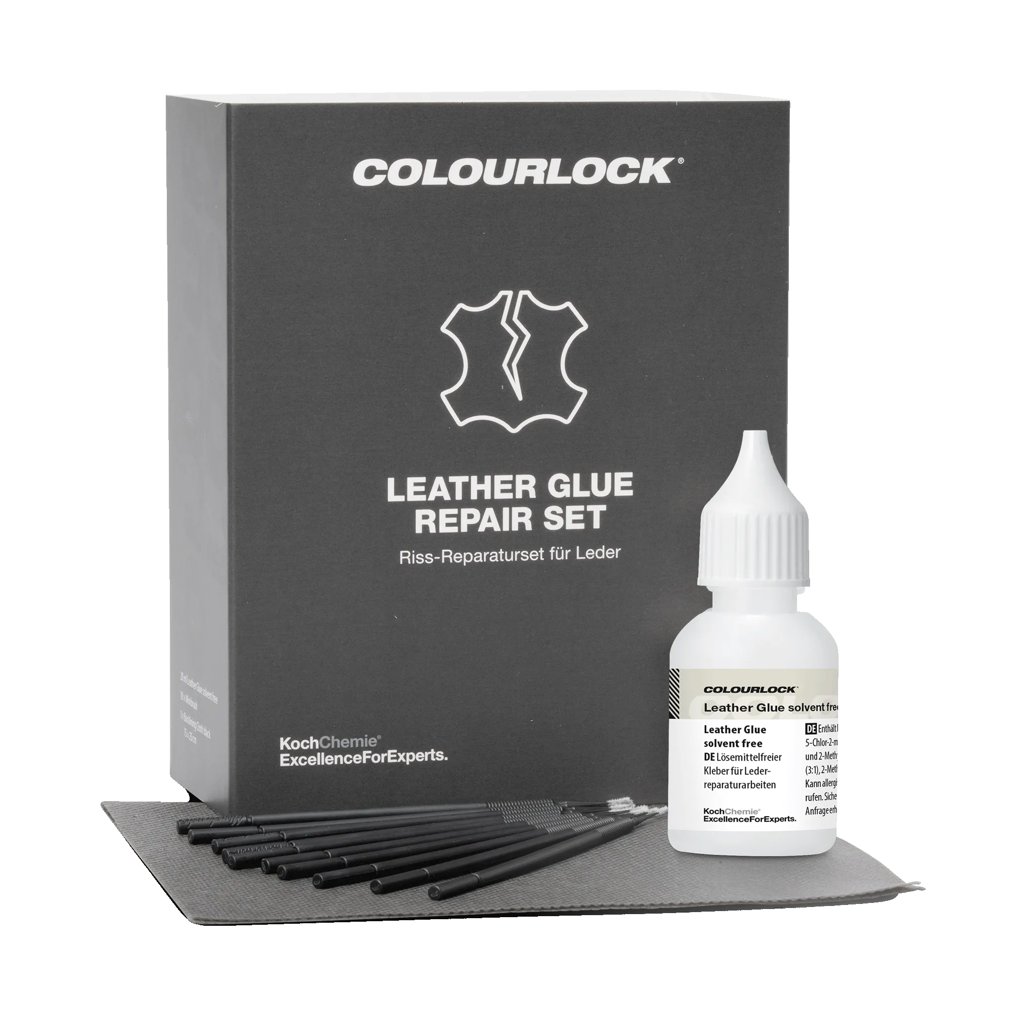 COLOURLOCK Bőrragasztó Készlet - Javító folt + mini ecset