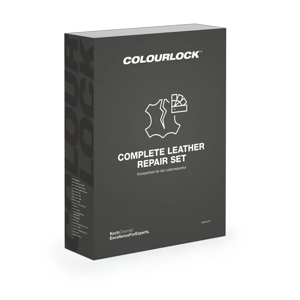 Colourlock Complete Leather Repair Set – a bőrjavító készlet doboza