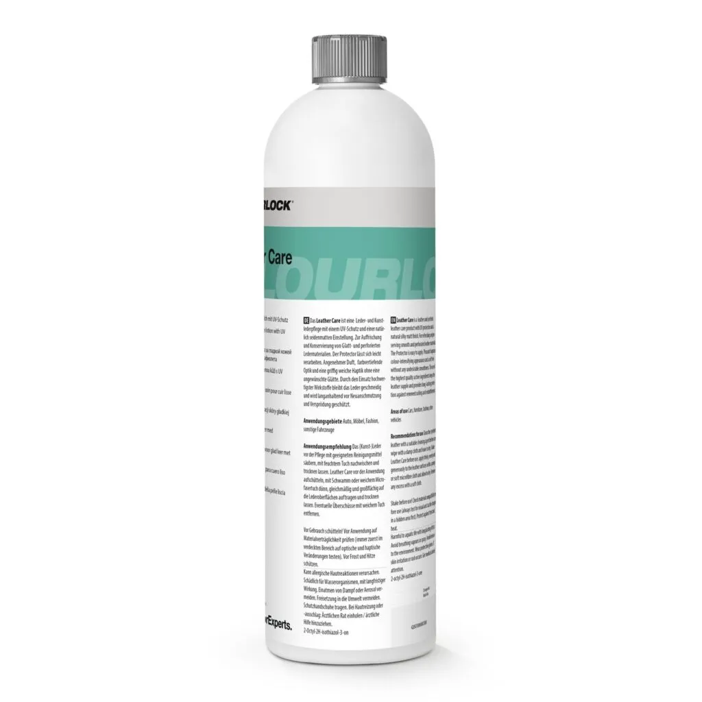 Colourlock Leather Care bőrápoló 1 liter – a flakon hátoldala