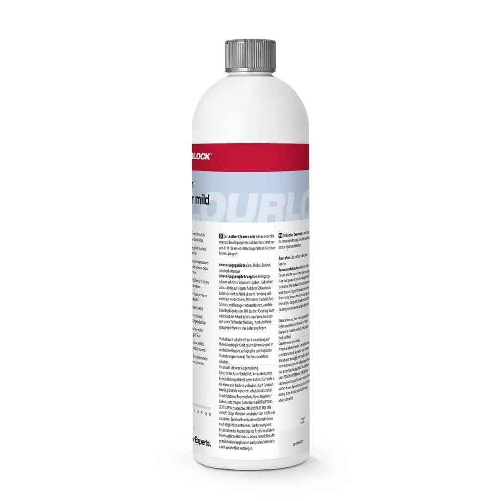 Colourlock kímélő bőrtisztító 1 liter – a flakon hátoldala