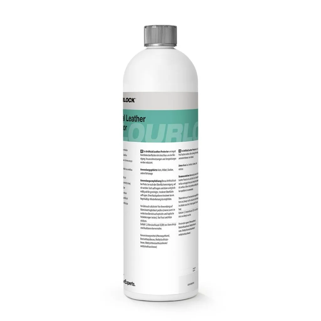 Colourlock műbőr ápoló 1 liter – a flakon hátoldala