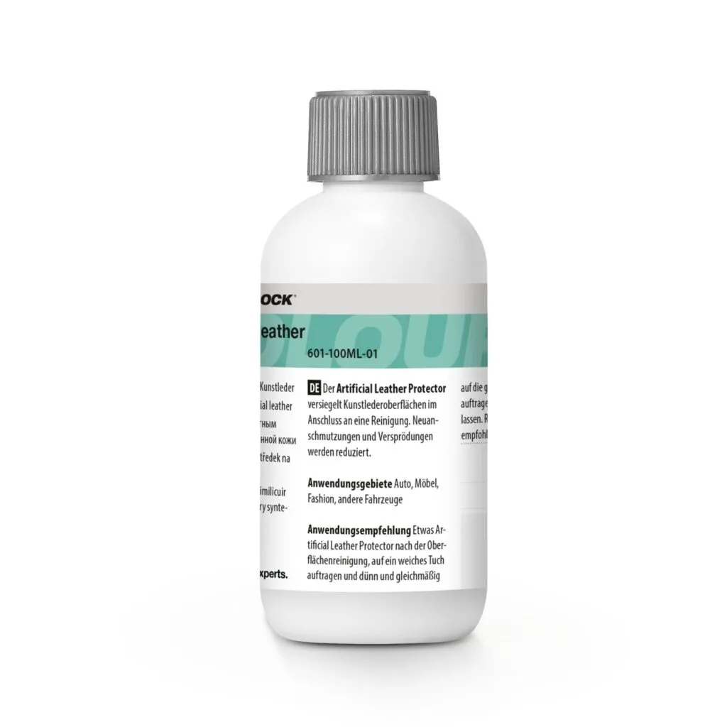 Colourlock műbőr ápoló 100 ml – a flakon hátoldala